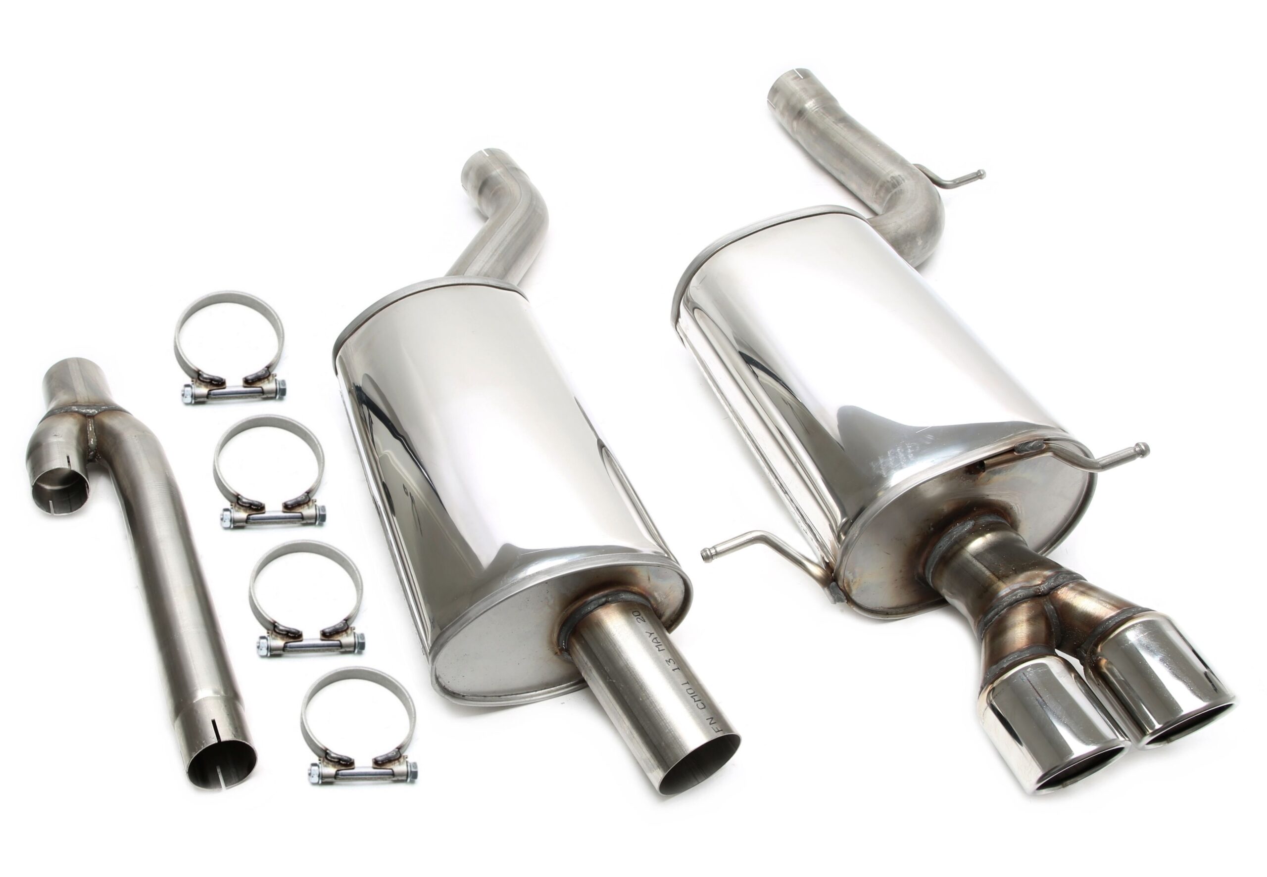 Edelstahlanlage 2x80mm passend für Audi A4/S4 Limousine, -Avant, Typ B5