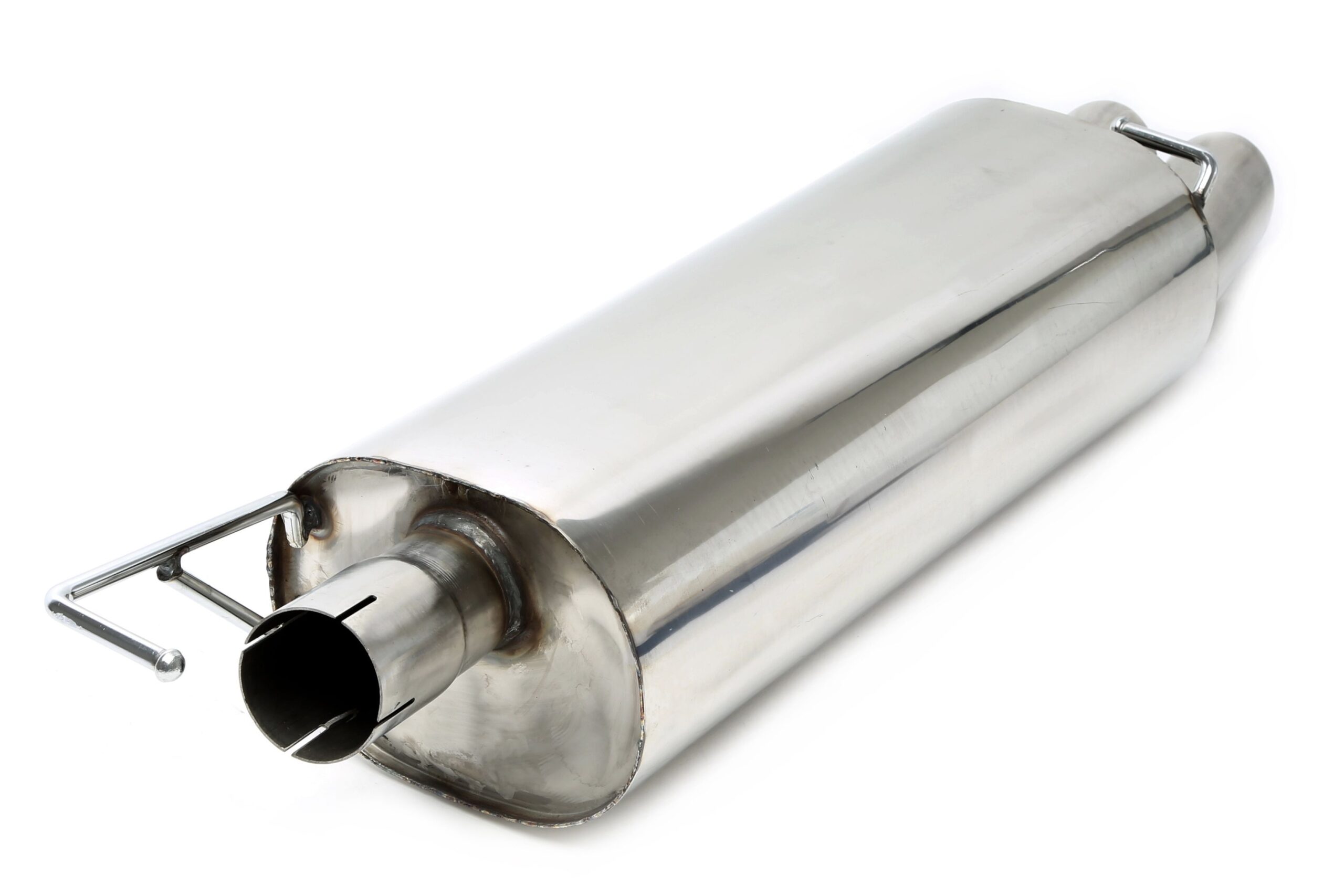 Endschalldämpfer 2x76mm aus Rennsportanlage RSG4E276SC passend für Audi A3 8L / Seat Leon 1M / VW Golf IV