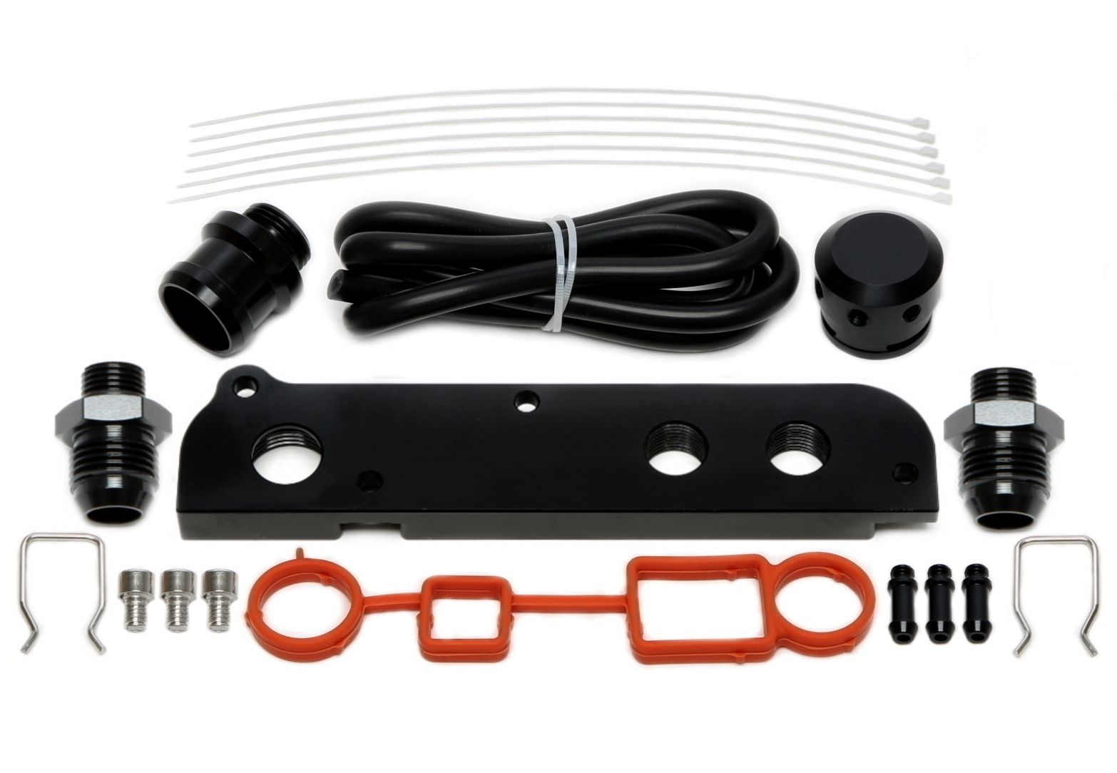PCV Fix Kurbelgehäuse Entlüftung Kit mit Gewinde Adapter NPT auf Dash passend für Audi/VW 2.0T MQB (EA113)