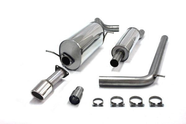 Edelstahlanlage 1x90mm passend für Audi A1 1.2TSI Typ 8X