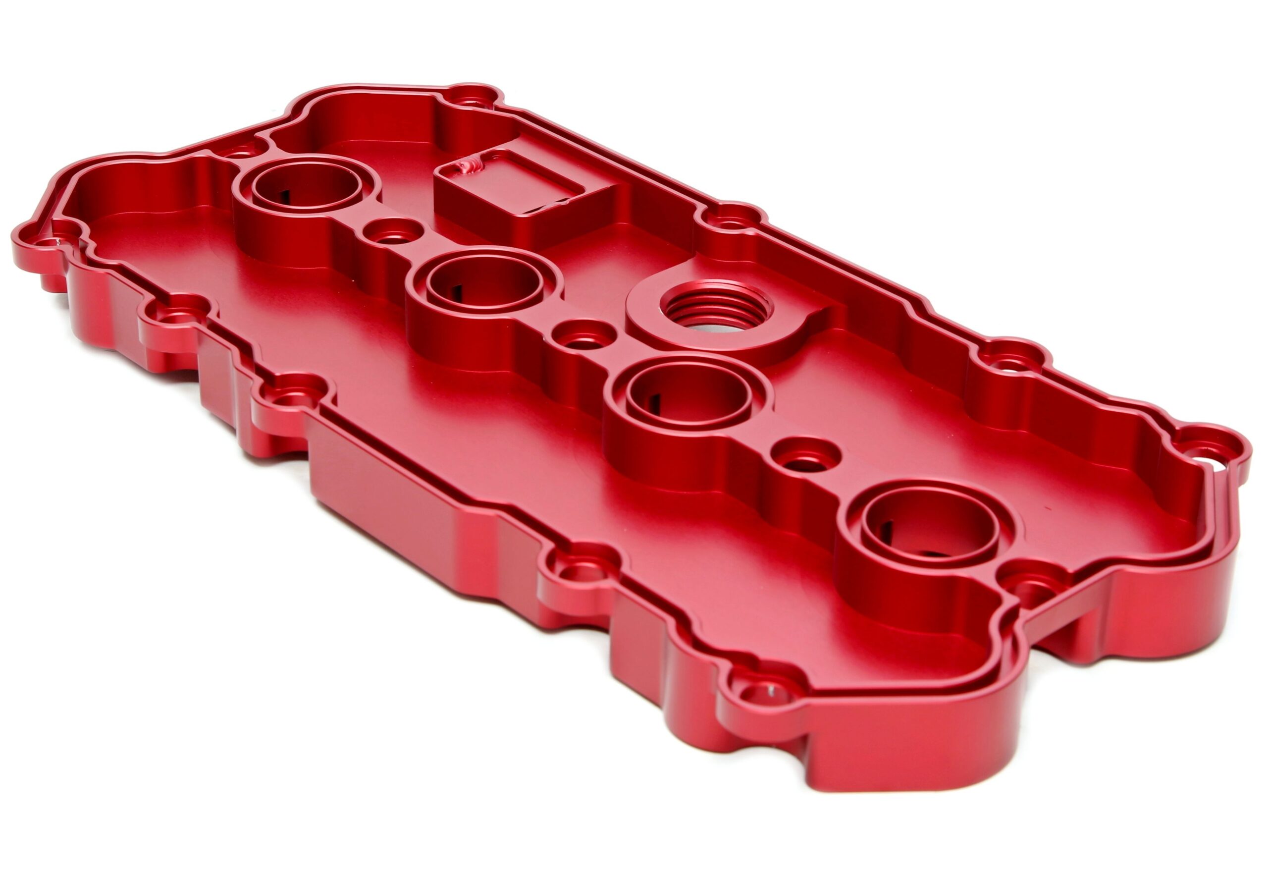 Alu gefräster Ventildeckel in rot mit KGE Kit passend für Audi / Seat / Skoda / VW der MQB-Plattform (EA113)