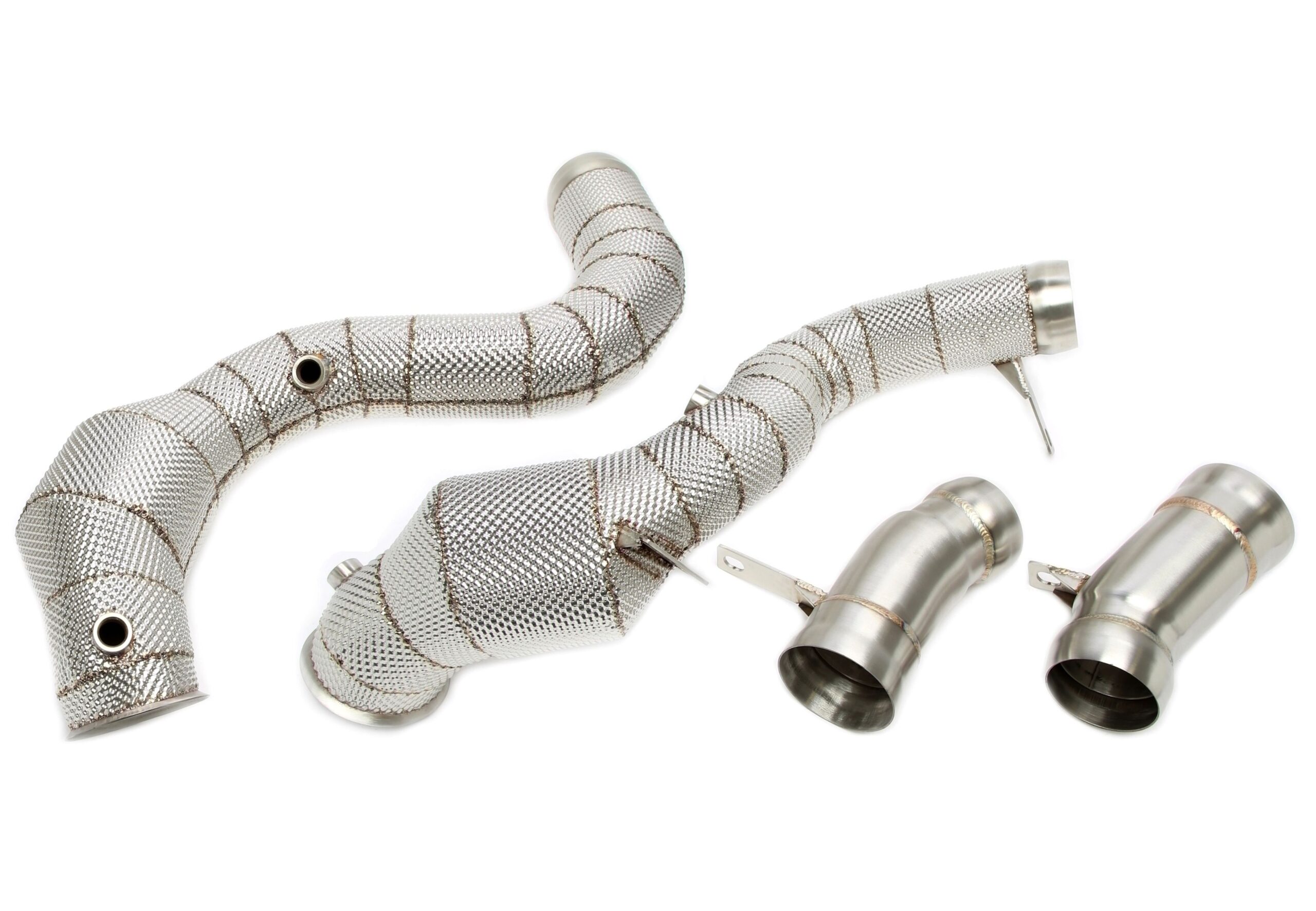 Downpipe mit Hitzeschild und Katalysator passend für Mercedes Benz S-Klasse AMG S63 W222 - Motorcode M177