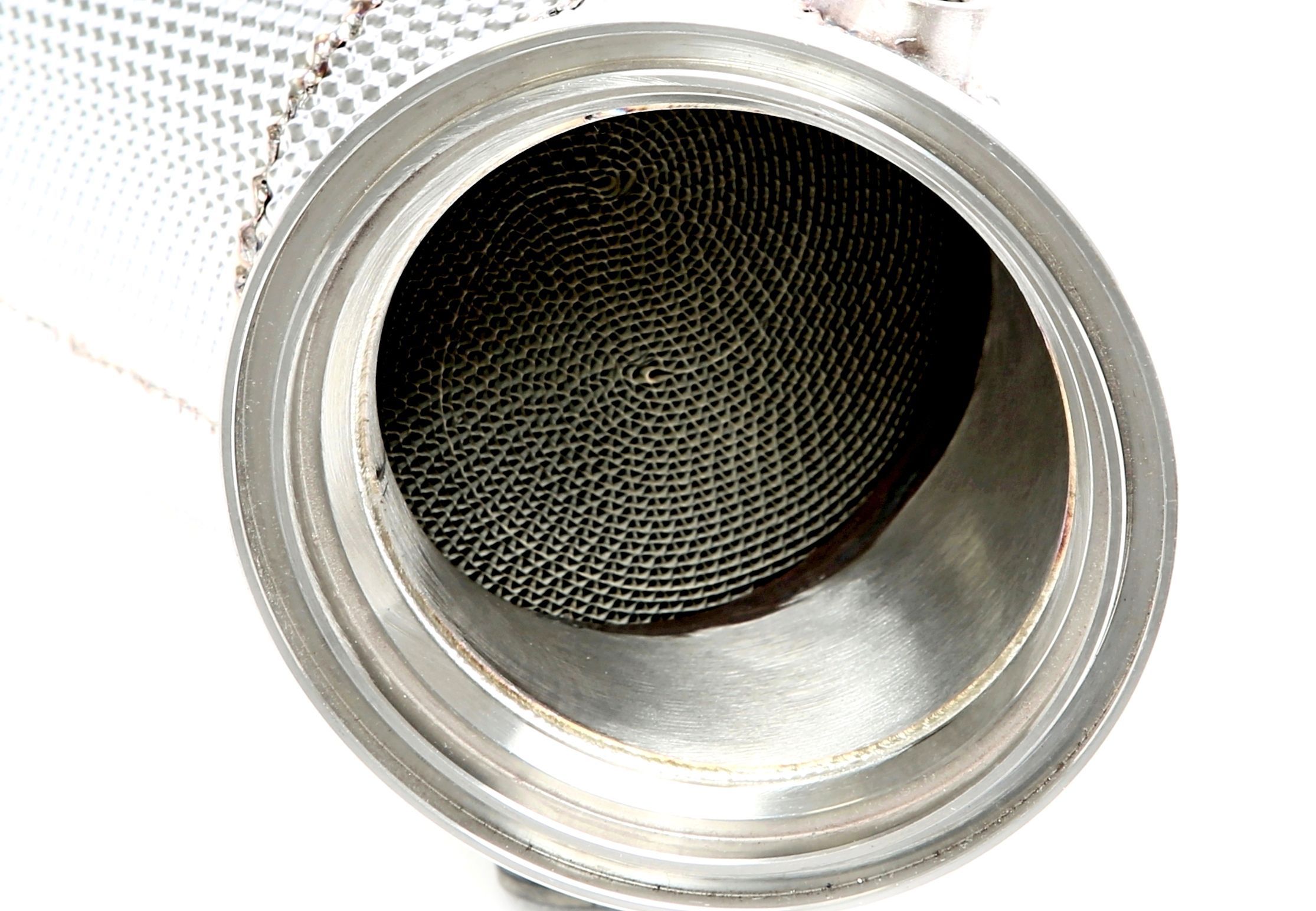 Downpipe mit Hitzeschild und Katalysator passend für BMW 1er Serie F20/F21, 2er Serie F22/F23, 3er Serie F30/F3/F34, 4er Serie F32/F33/F36, 5er Serie G30, 7er Serie G12, X3er G01, X4er G02 - Motorcode B58