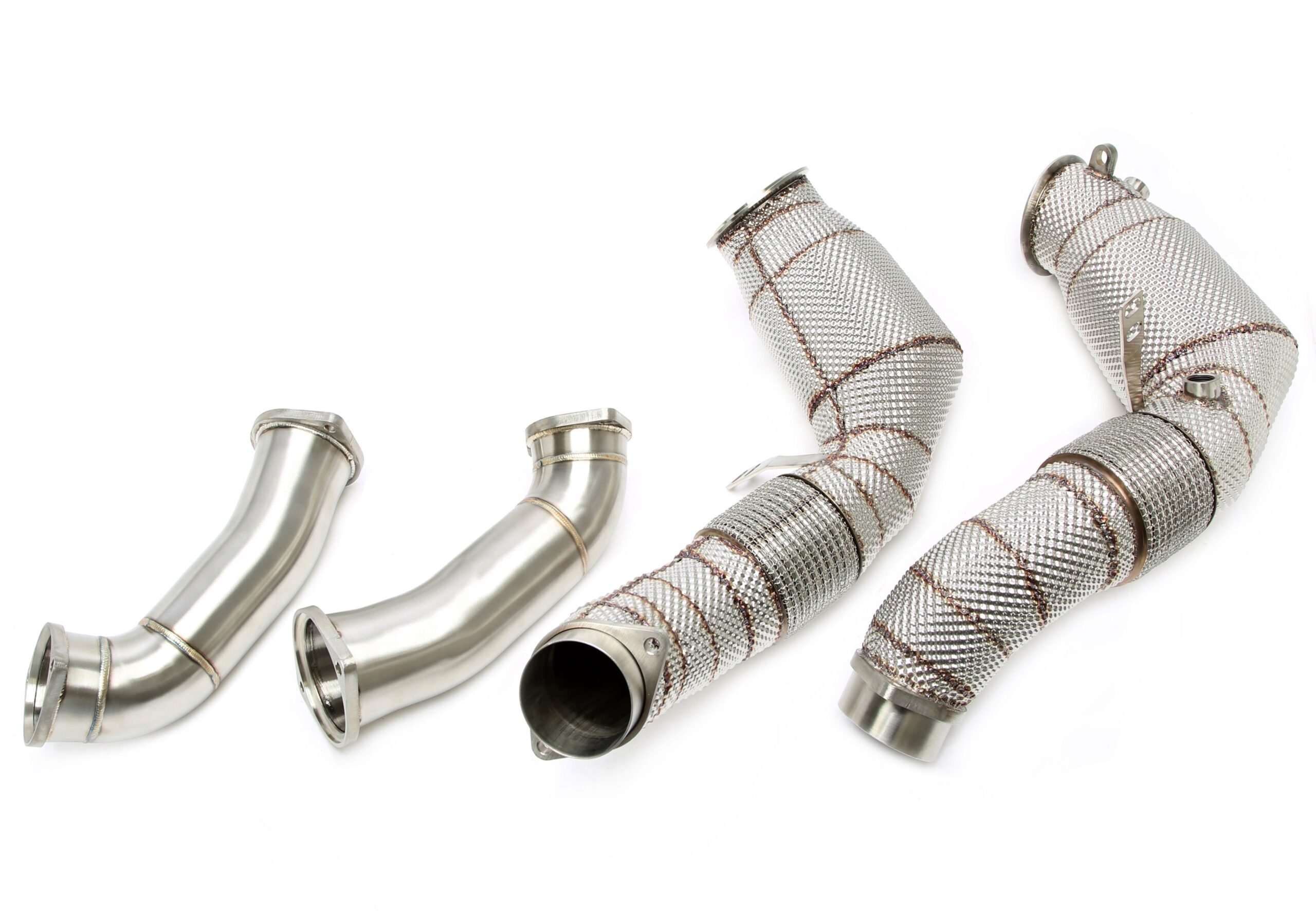Downpipe mit Hitzeschild und Katalysator passend für BMW 5er Serie M5 Typ F90, 8er Serie M8 Typ F91/F92/F93 - Motorcode S63M