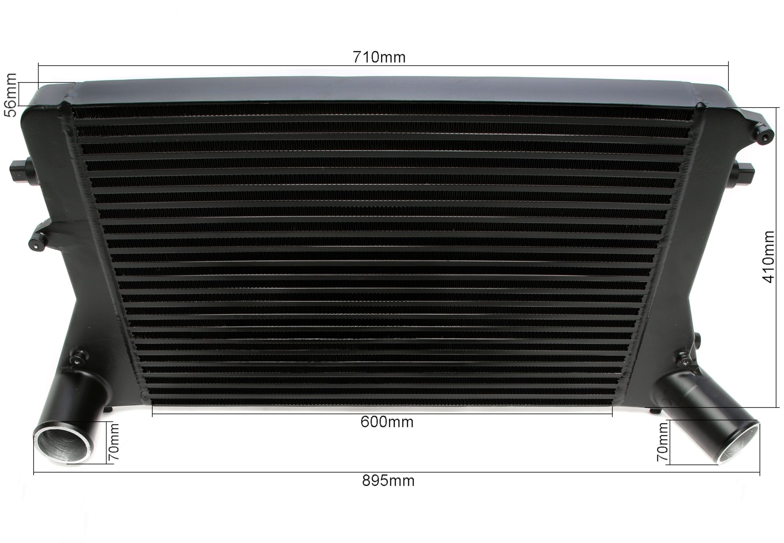 Ladeluftkühler Kit schwarz passend für Audi A3/S3 (8P) / TT (8J) / Seat Leon (1P)/ Skoda Octavia (1Z), Superb (3T) / Golf V+VI (1K) / Jetta III+IV (1KM/16(16H) / Eos (1F) / Passat (3C/3CC) / Scirocco III (13)