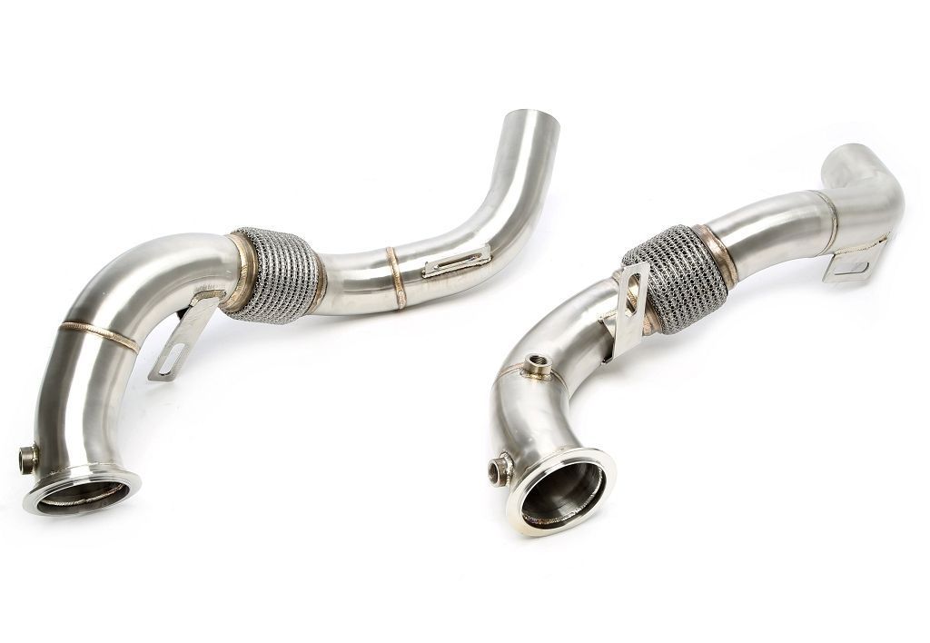 Downpipe ohne Katalysator mit Flexrohr passend für BMW X5er Typ F15/F85, X6er F16/F86 - N63+S63 Motoren