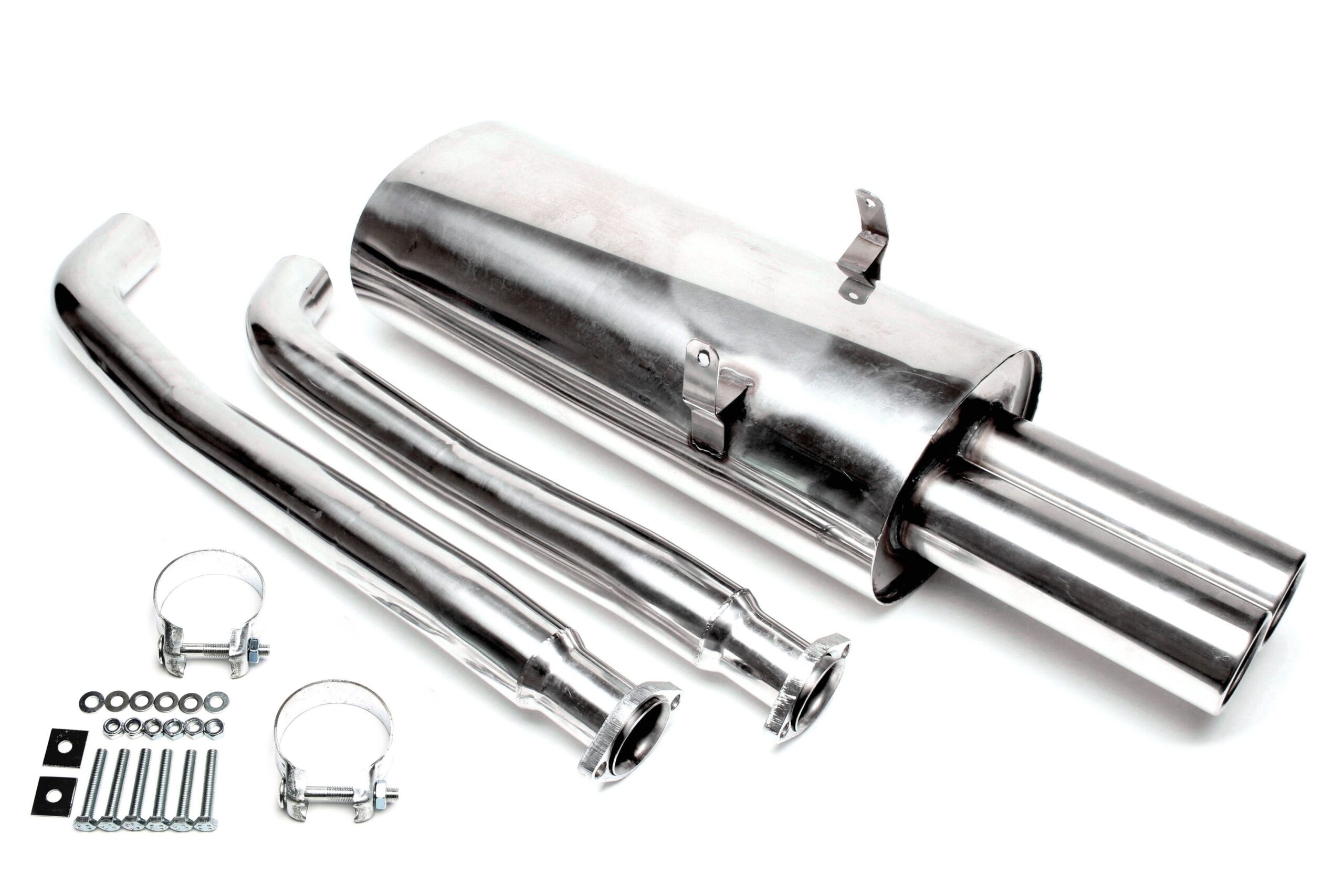 Edelstahlanlage 2x76mm passend für BMW 3er Serie E36 325i