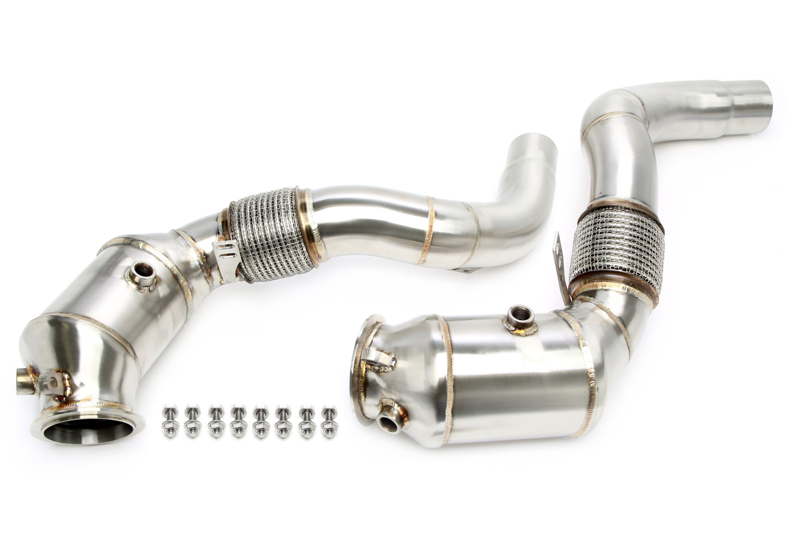 Downpipe ohne Katalysator mit Flexrohr passend für BMW 5er Typ G30,G30N, 7er Serie Typ G11N/G12N, 8er Serie Typ G14/G15/G16, X5 Typ G05, X6 Typ G06, X7 Typ G07 - Motorcode N63B