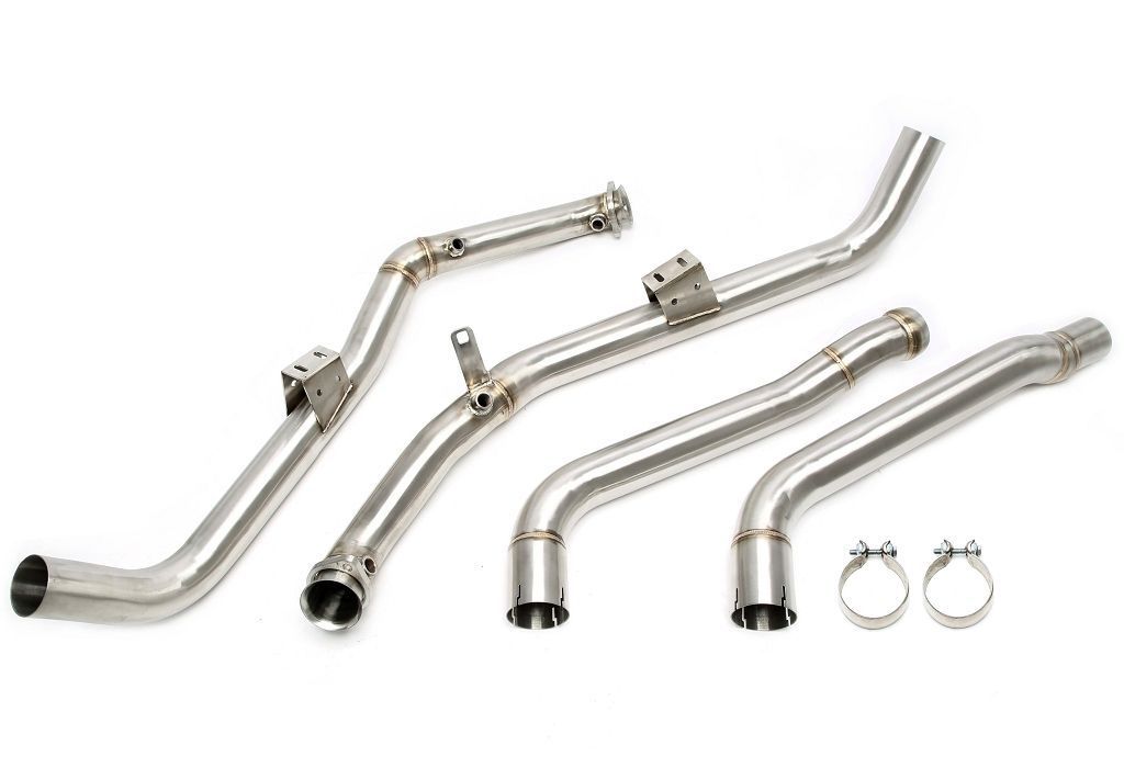 Downpipe besteht aus Vorder und Mittelrohr passend für Mercedes Benz E-Klasse E63 AMG W212, S212 - M157 Motoren