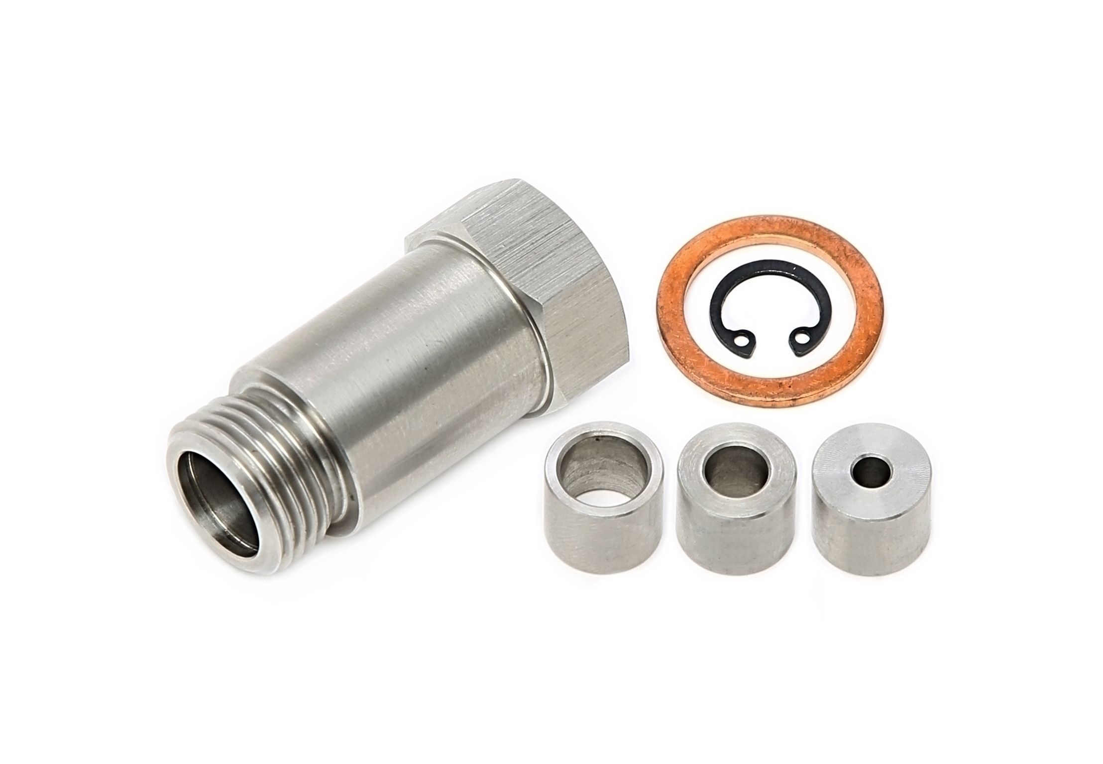 universeller Lambdasonden Adapter/Verlängerung - Abmessung M18 x 1,5 x 47mm - passend für Downpipe/Sportkatalysator/Nachkat