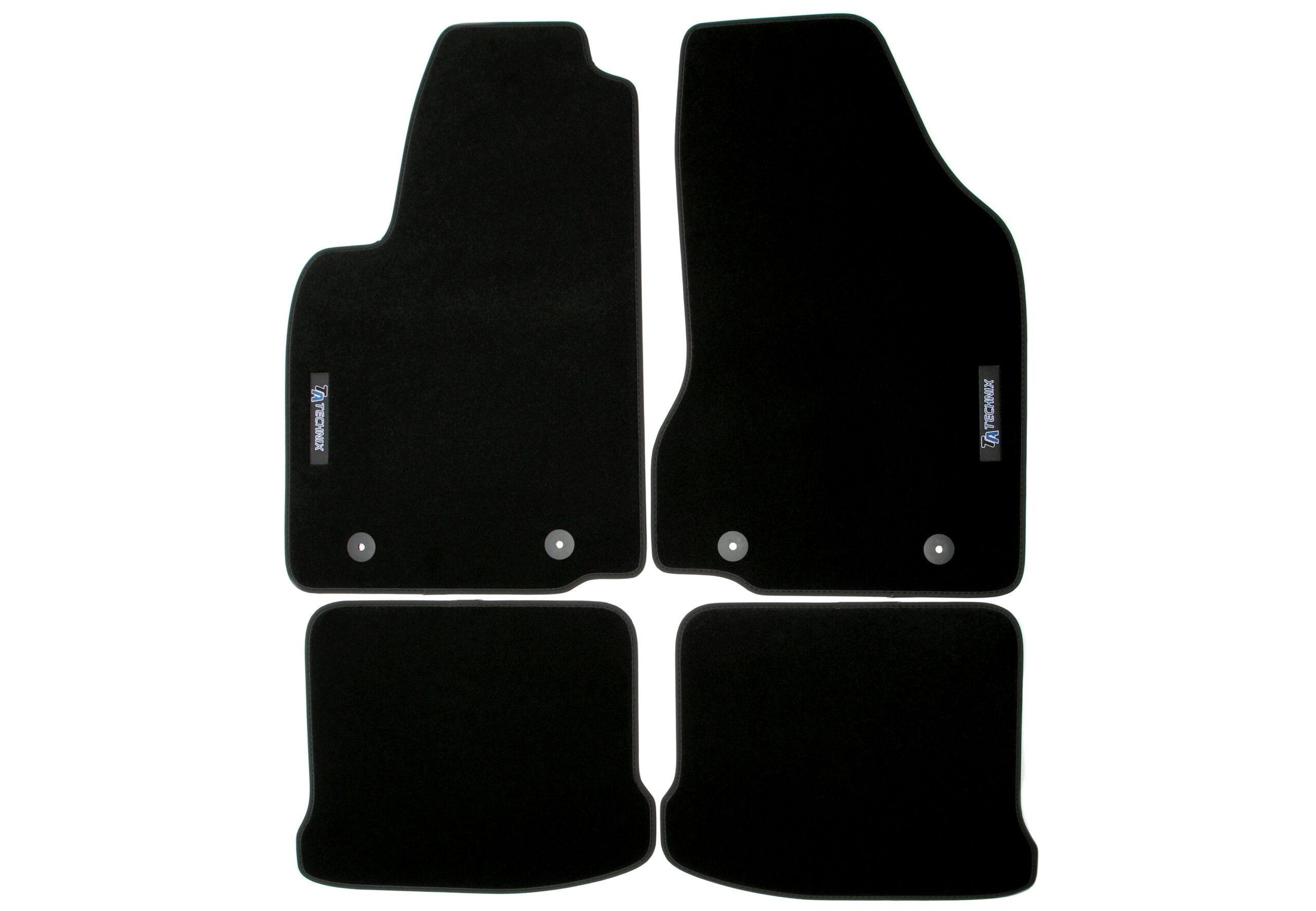 Fußmatten Set mit Logo passend für VW Polo 3 Typ 6N, Seat Ibiza Typ 6K, Seat Cordoba Typ 6K