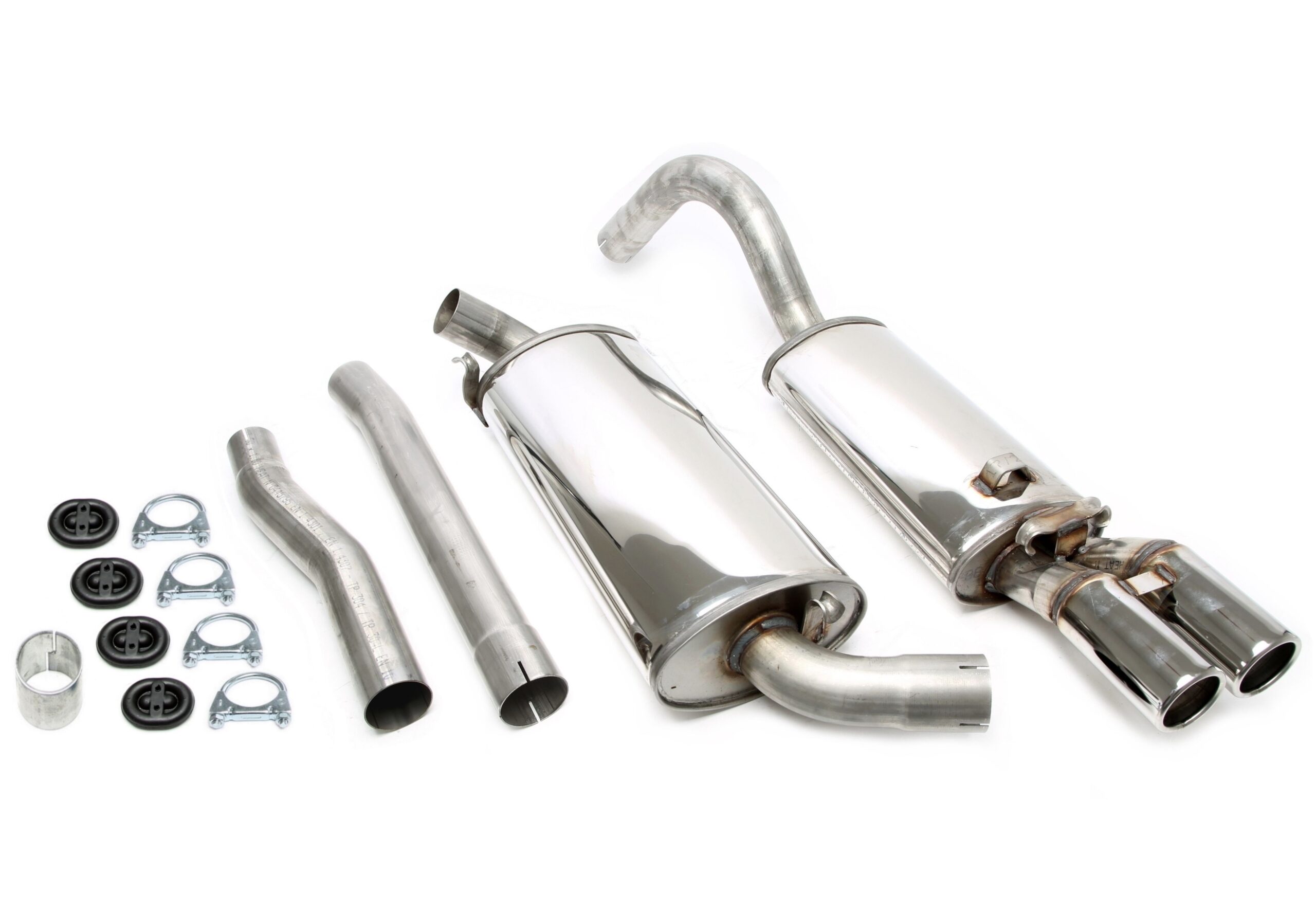 Edelstahlanlage 2x70mm passend für Audi Cabriolet 2.0/2.3l Typ B4