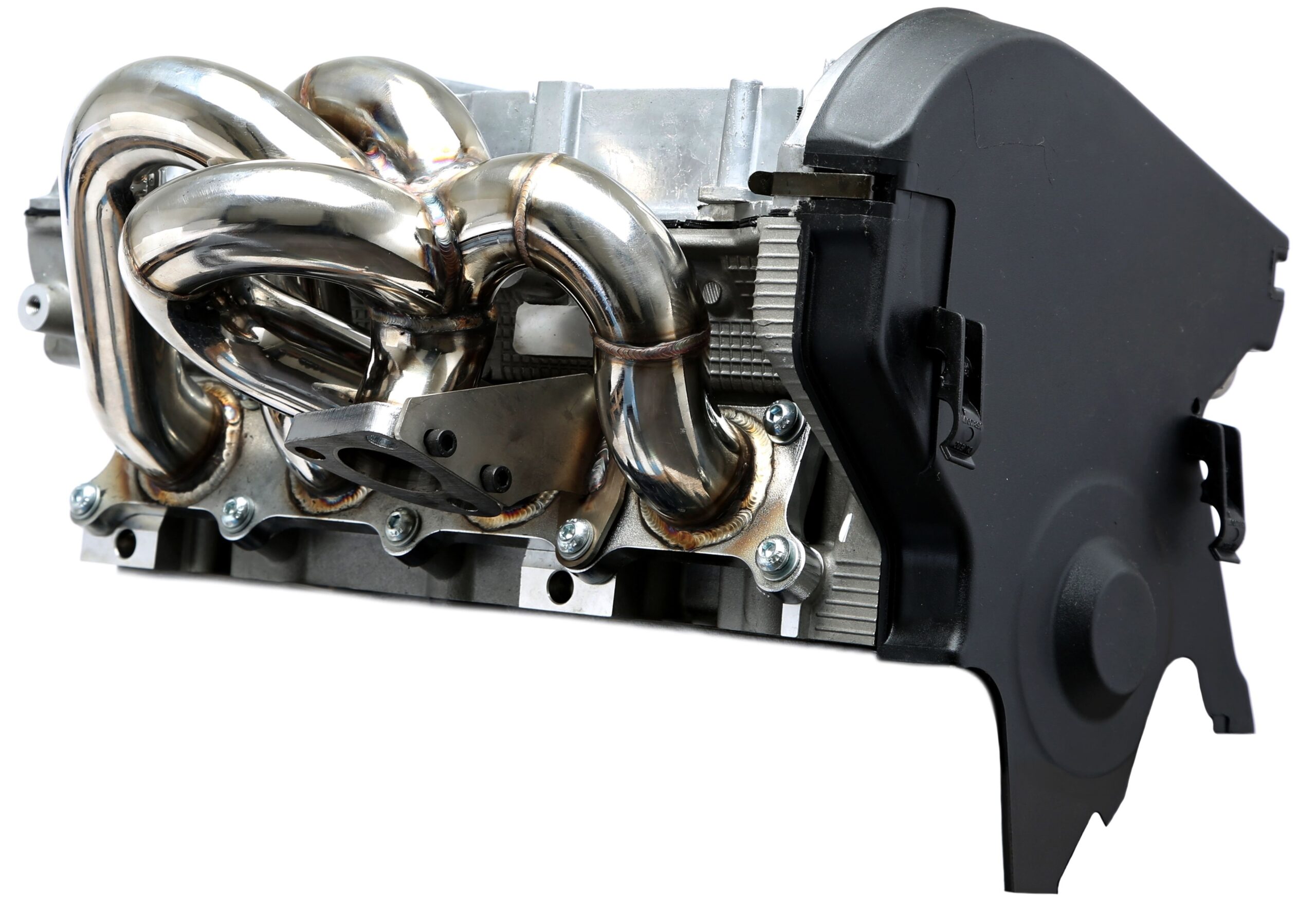 Turbokrümmer/Stossaufladungskrümmer Edelstahl mit K03+K04 Flansch/ 1.8T Motoren längs verbaut passend für Audi A4/A6/VW Passat 3B