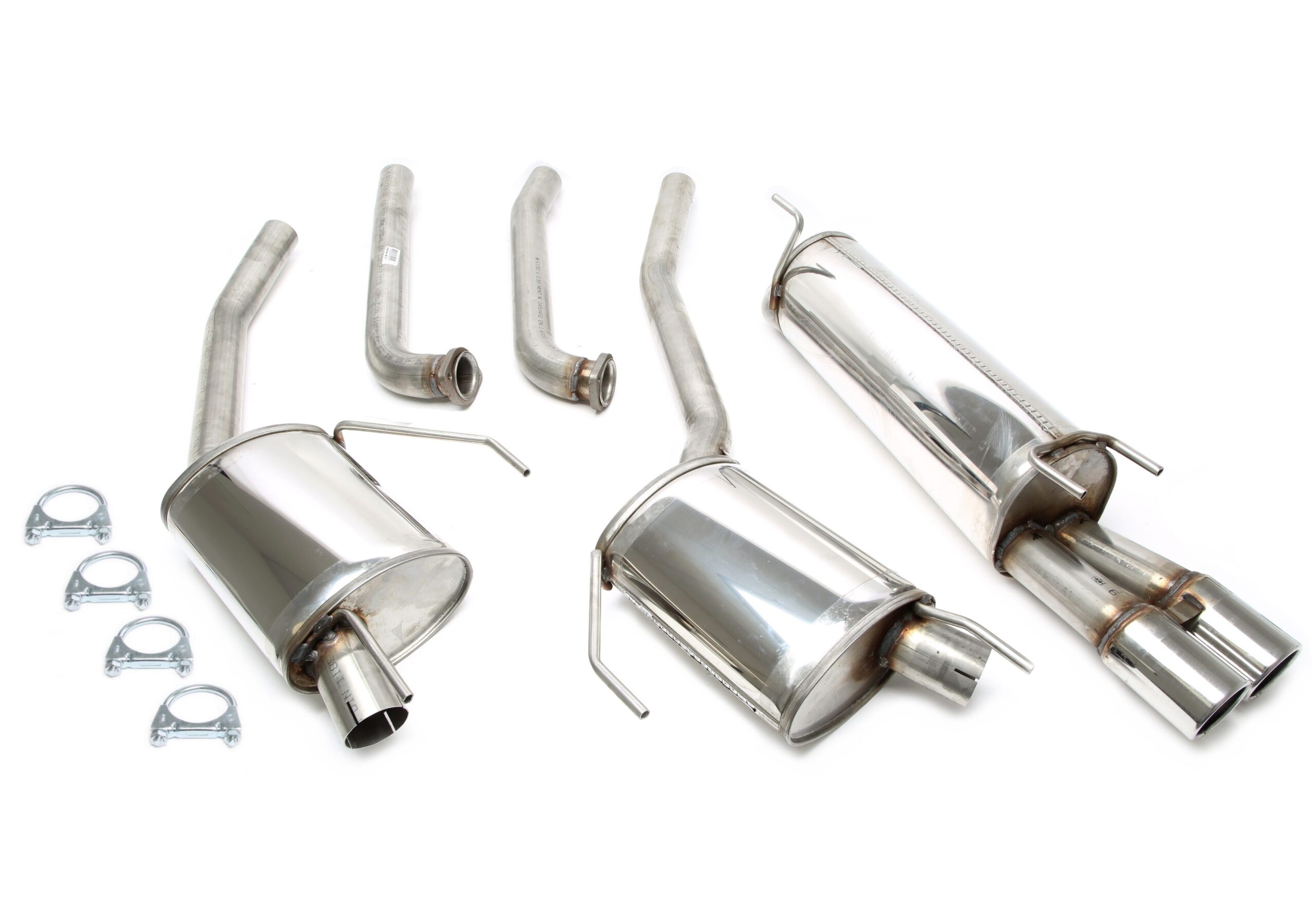 Edelstahlanlage 2x80mm passend für Opel Omega B Caravan