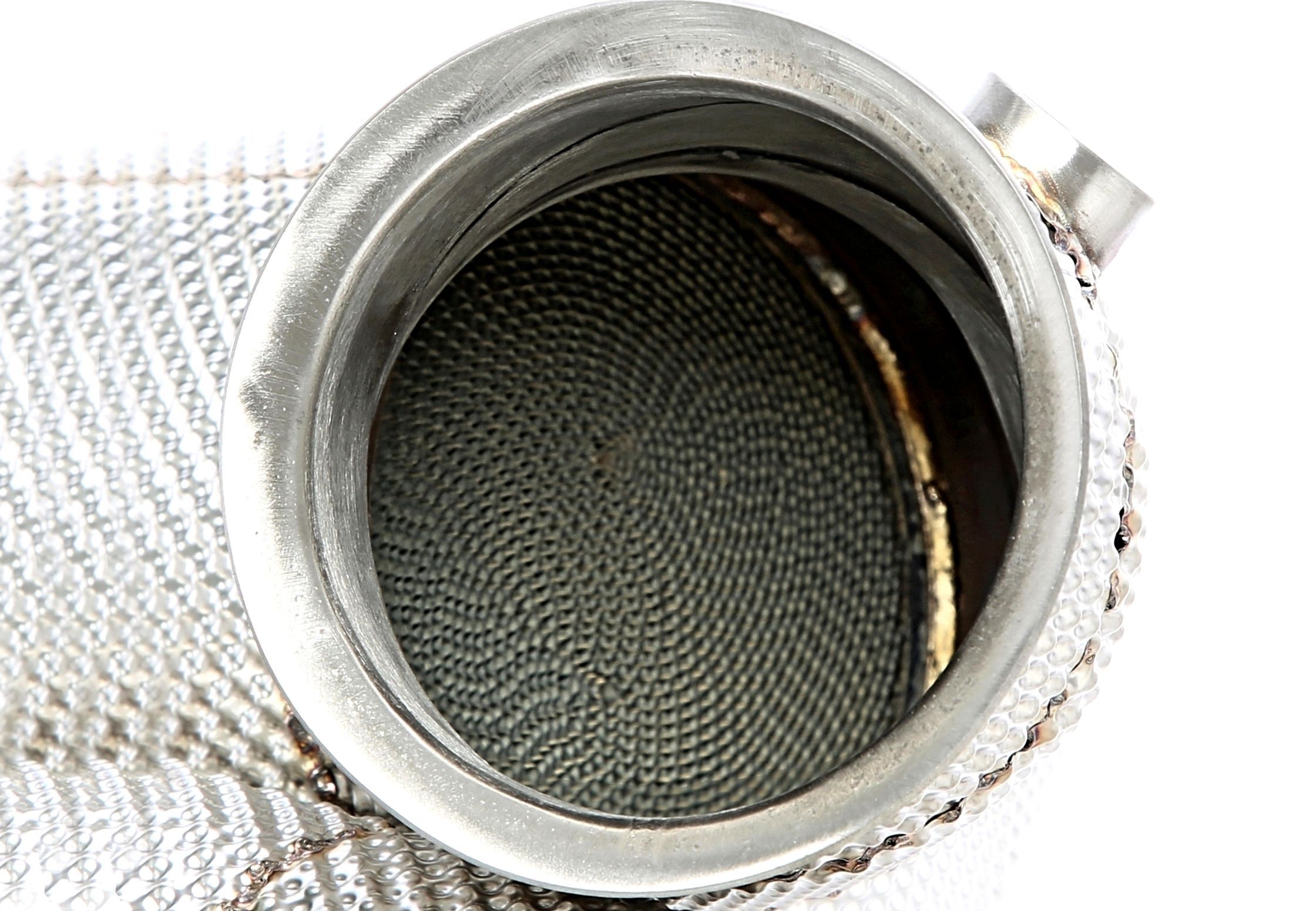 Downpipe mit Hitzeschild und Katalysator passend für Mercedes Benz S-Klasse AMG S63 W222 - Motorcode M177