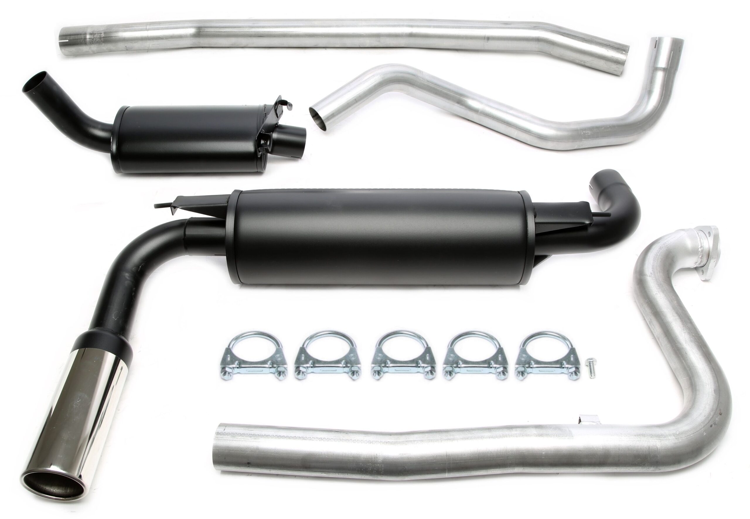 Sportauspuffanlage 1x90mm passend für Volvo 240er Turbo Typ P242/P244/P245