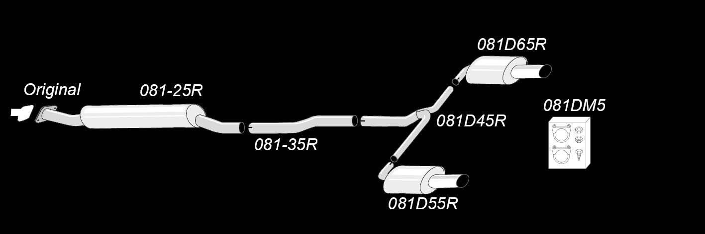 Duplex Edelstahlanlage 1x90x120mm passend für Opel Insignia A Kombi 2WD